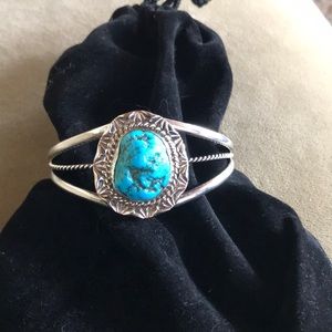 sterling silver and Turquoise cuff bracelet (sm )